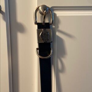Harley-Davidson Black Leather Belt with Branded Metal Buckle